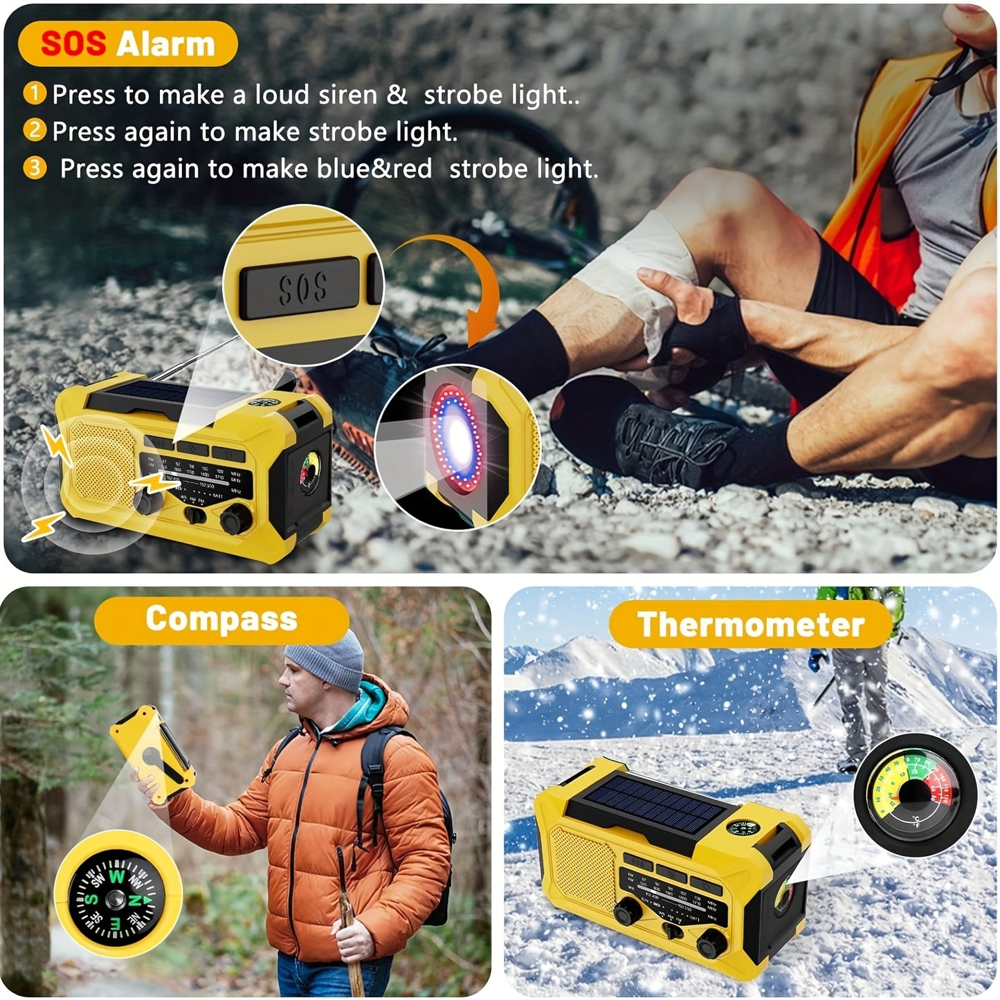 10000mAh Emergency Survival Radio