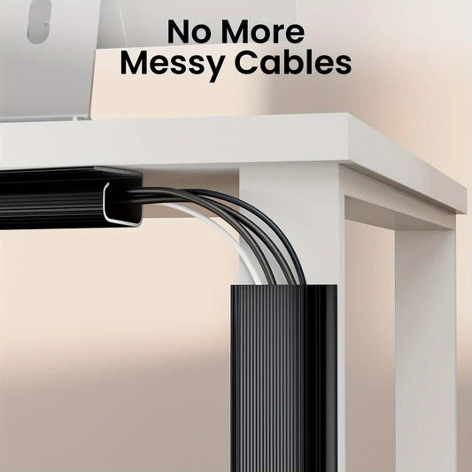 No-Drill Self-Adhesive Under-Table Cable Tray