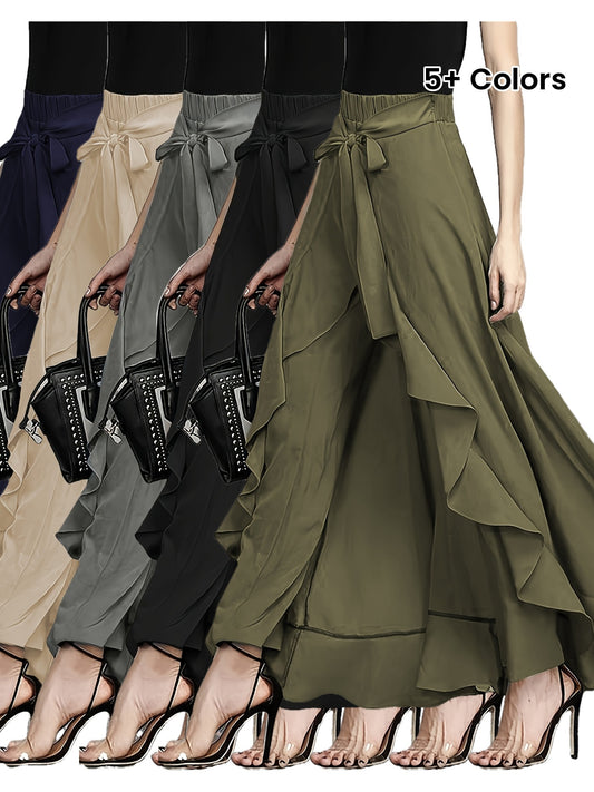 New autumn high waist chiffon pants
