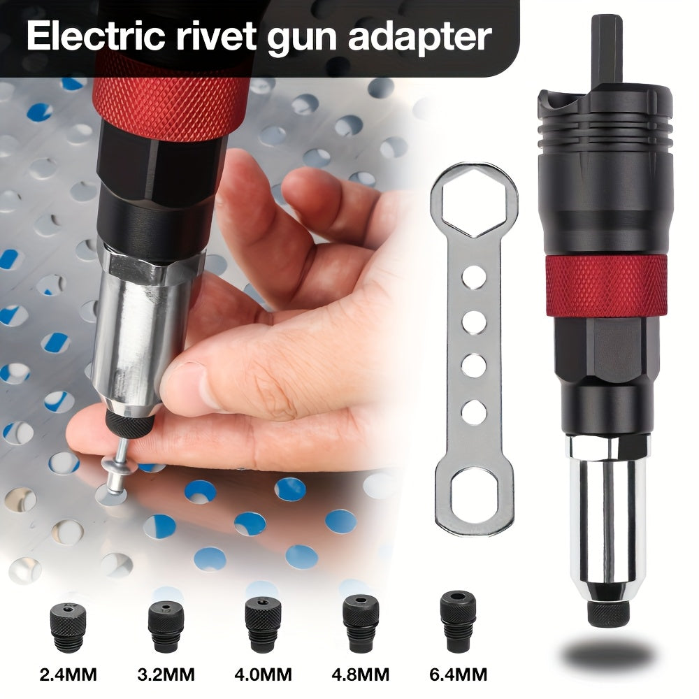 1Set Professional Rivet Gun Adapter Kit