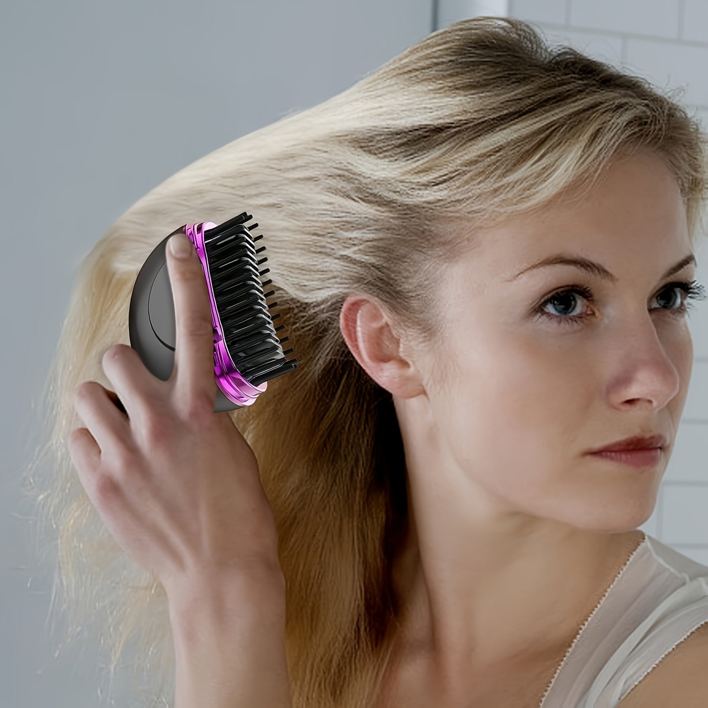 Portable Ionic Hair and Beard Straightener Brush
