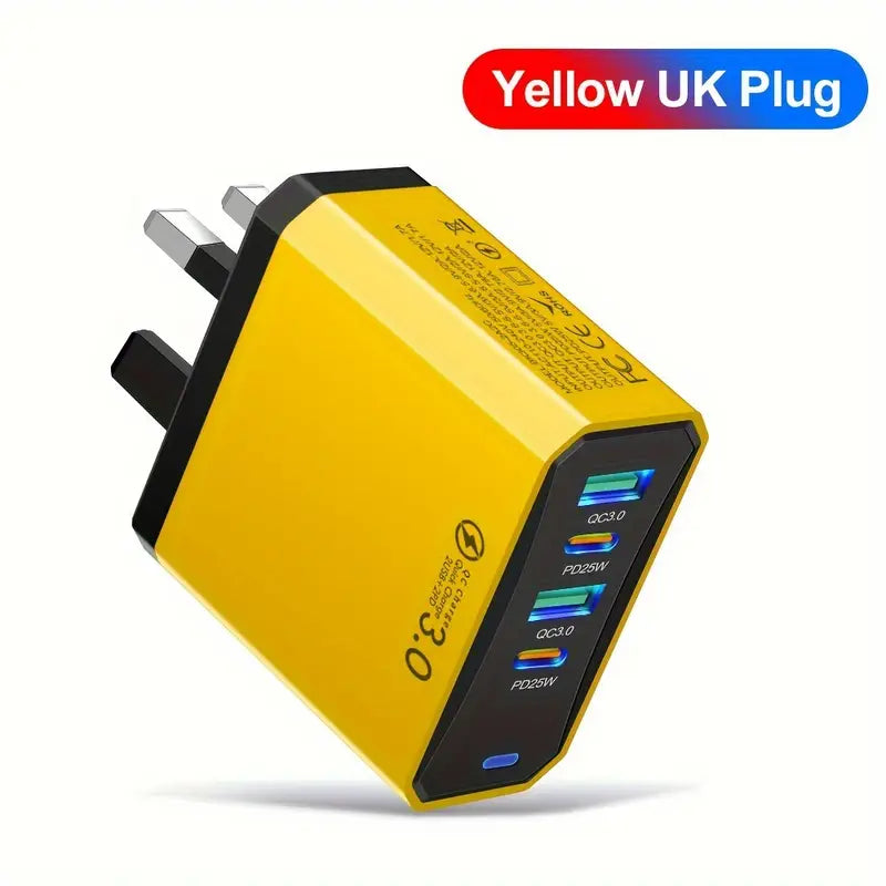 Super fast charging multi-port plug