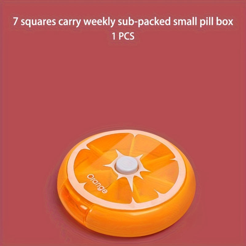 10pcs Weekly 7-Day Pill Box Round