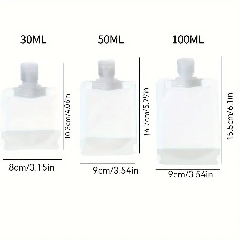 10Pcs Portable Plastic Cosmetic Squeeze Bag Suitable