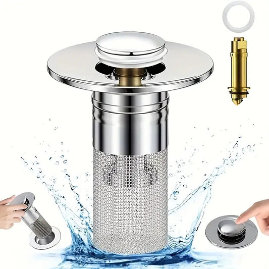 Premium 304 Stainless Steel Drain Stopper with Brass Core