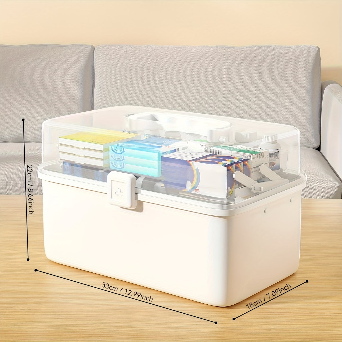 Three-Layer Household large-capacity Medicine Box