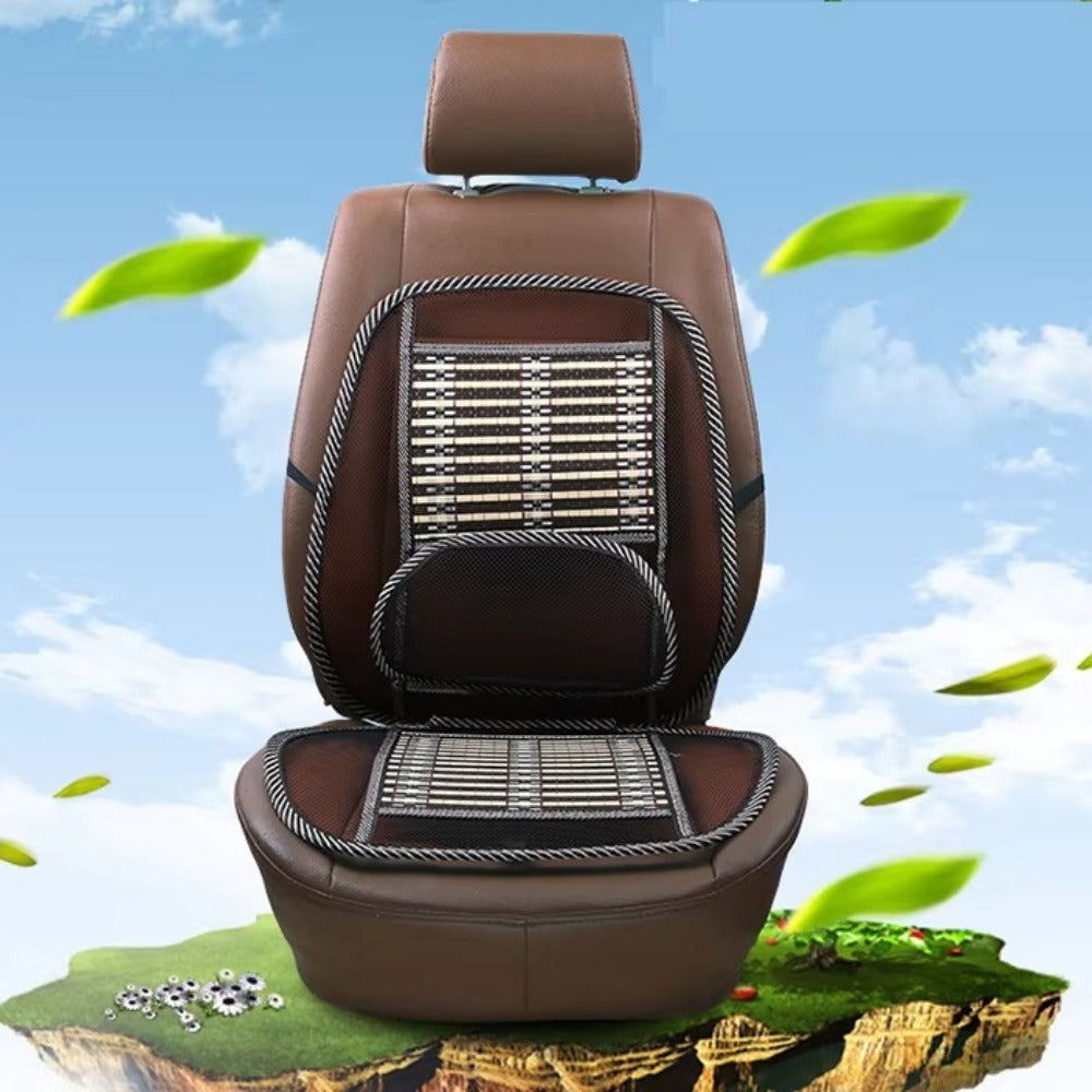 Breathable Bamboo Car Seat Cushion with Cooling Massage Pad