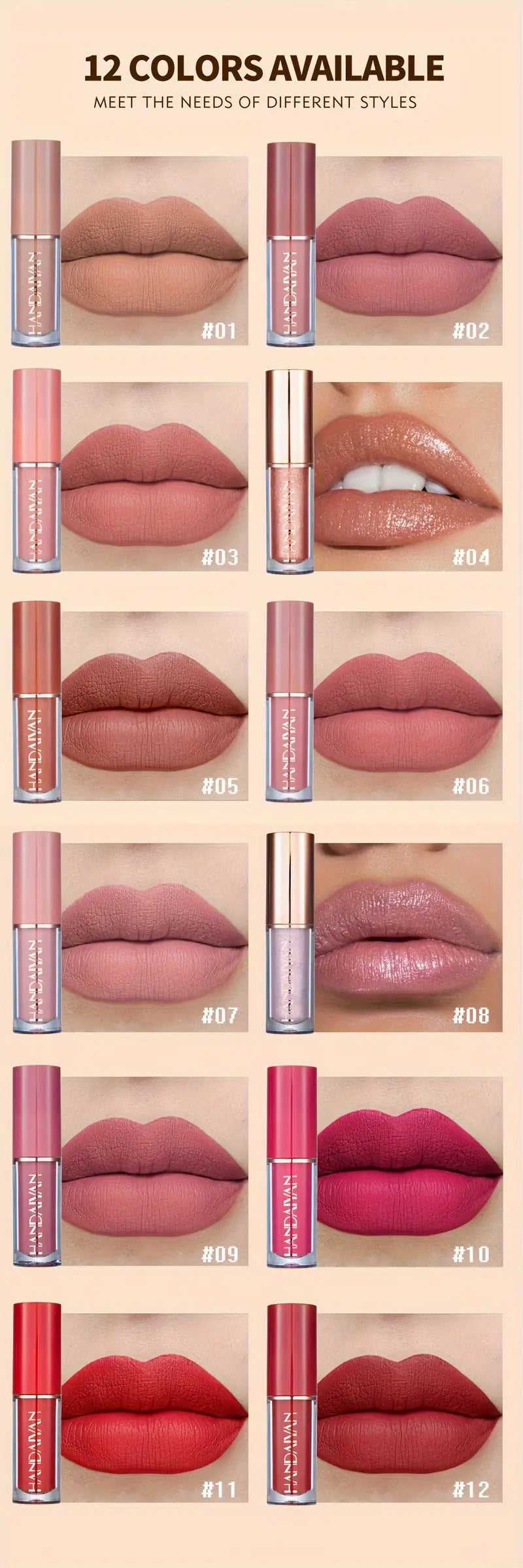 12 Colors Lip Gloss Set