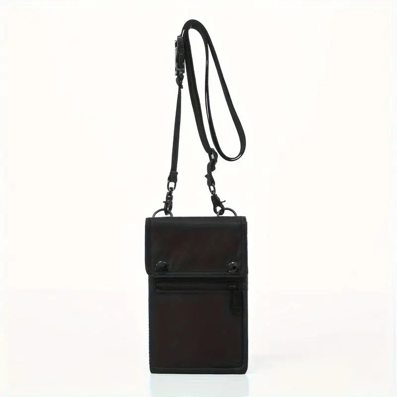 Versatile Nylon Crossbody Phone Bag with Passport Holder - Water-Resistant, Lightweight & Foldable for Travel