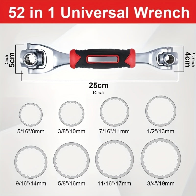 1pc 8-in-1 Multi-Function Socket Wrench