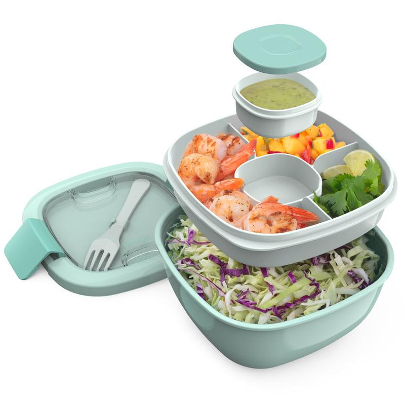 All-in-One Salad Container - Reusable Portable Salad Bowl