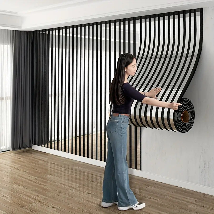1 Roll Self-Adhesive 3D Grid Wallpaper