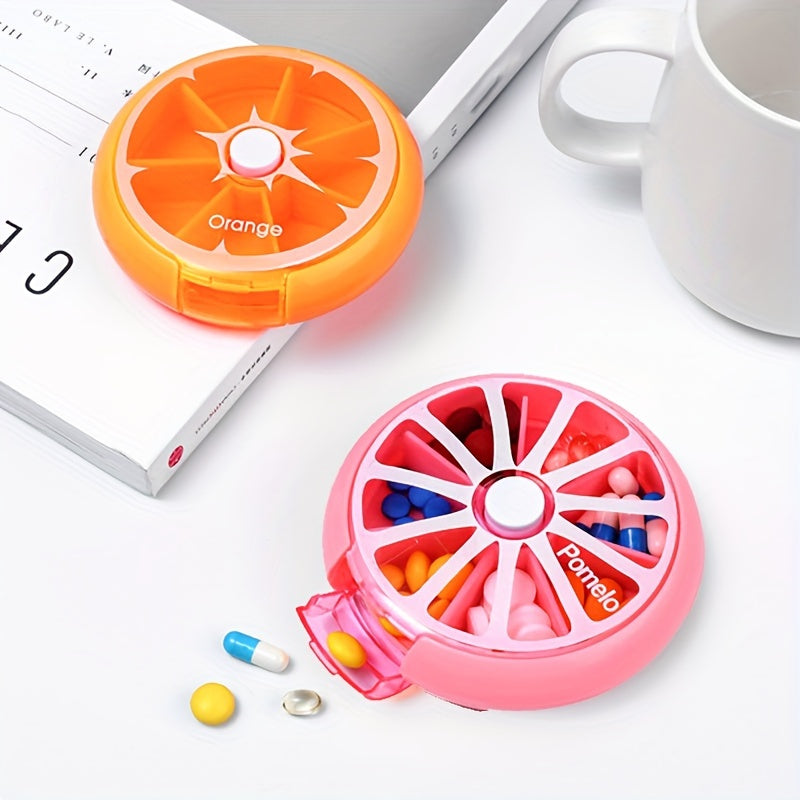 10pcs Weekly 7-Day Pill Box Round