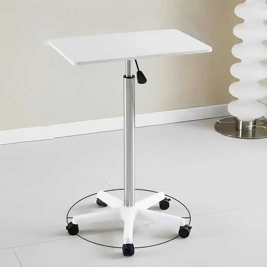 Adjustable Height Mobile Laptop Desk with Wheels