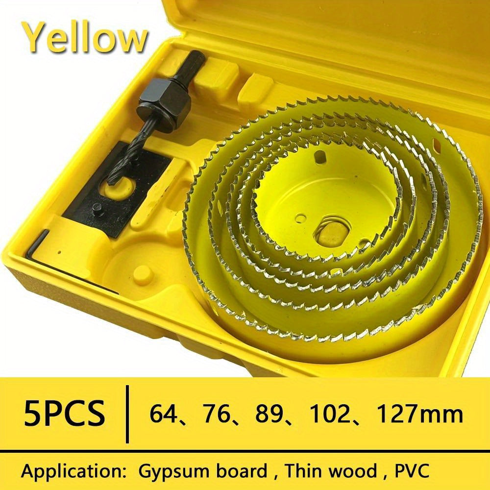 5pcs Hole Saw Set Saw Cup Wood Crown Drill Bit