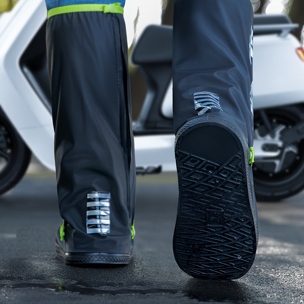 Reusable and foldable rain boot covers with zipper