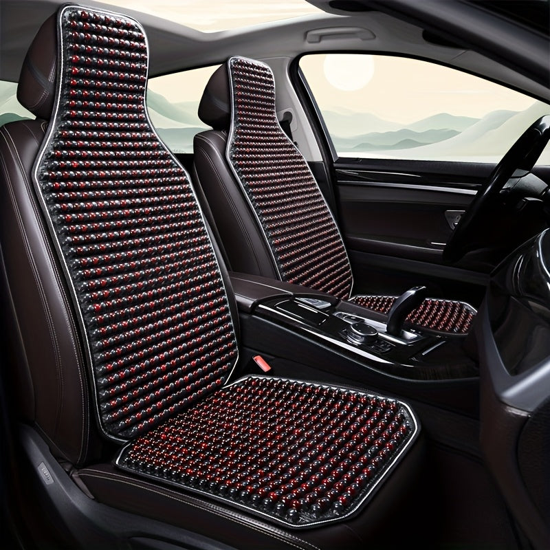 Premium Wooden Bead Seat Covers, Ventilated Cooling Pads