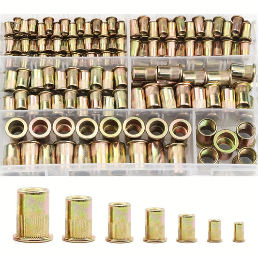 320pcs Colored Zinc Plated Rivet Nuts M3-M12 Set