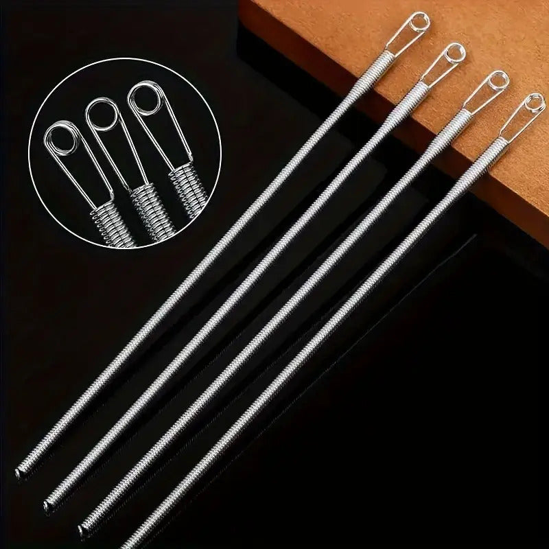 200pcs Silvery Elastic Threader - Durable Flexible Tool