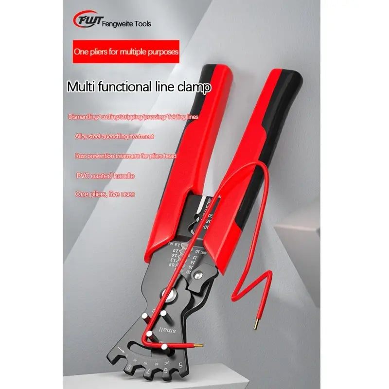 Multifunctional bending wire stripping pliers