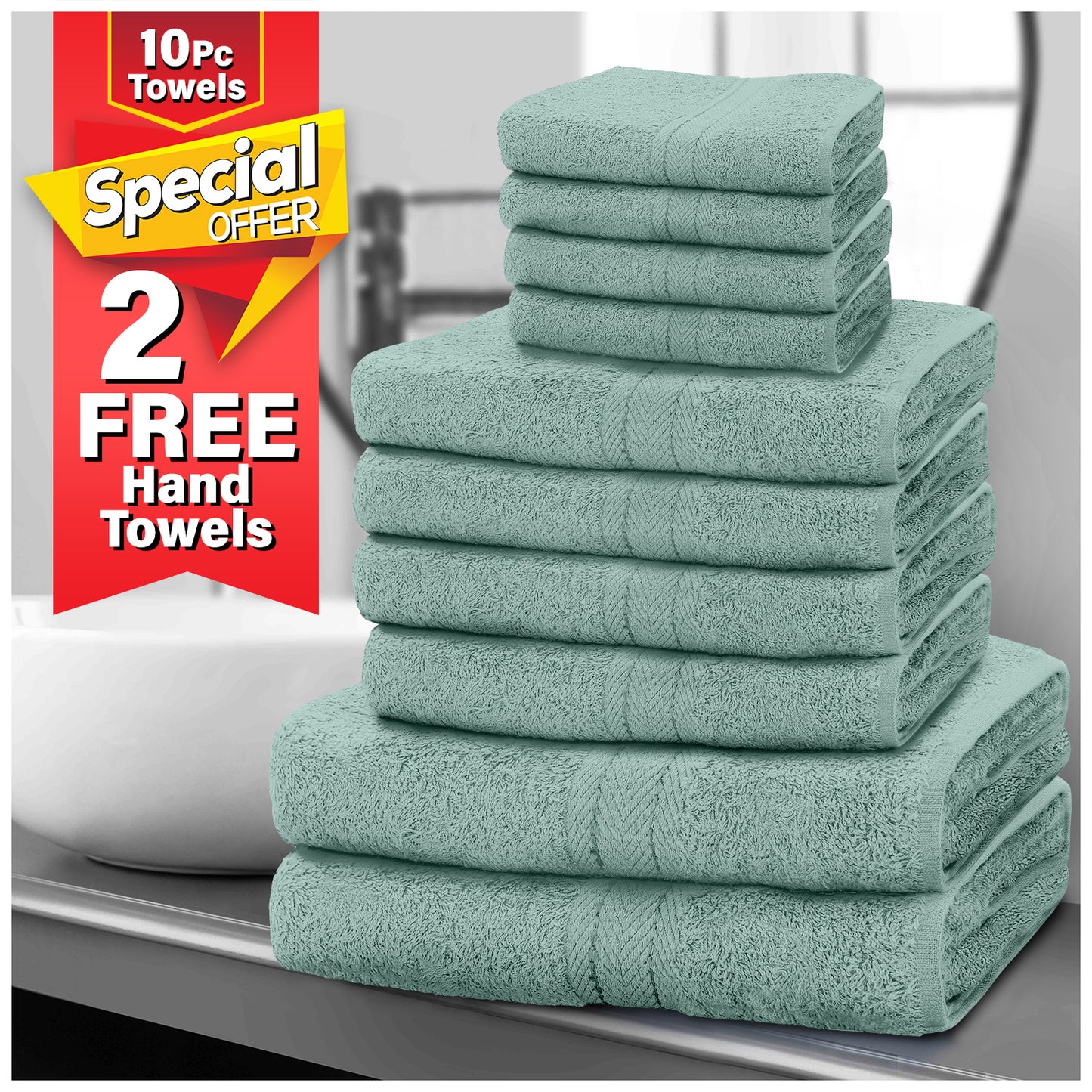 8pcs Egyptian Cotton Towel Set
