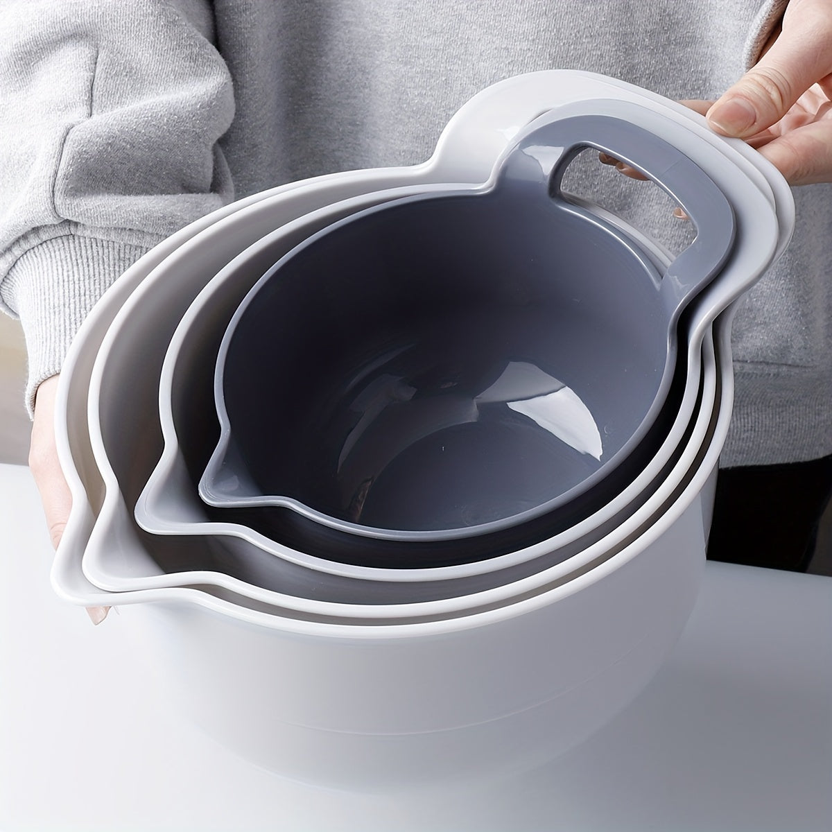 4pcs Thickened and Deepened Baking Mixing Bowl
