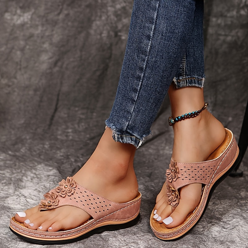 Sewn Wedge Flip-Flops