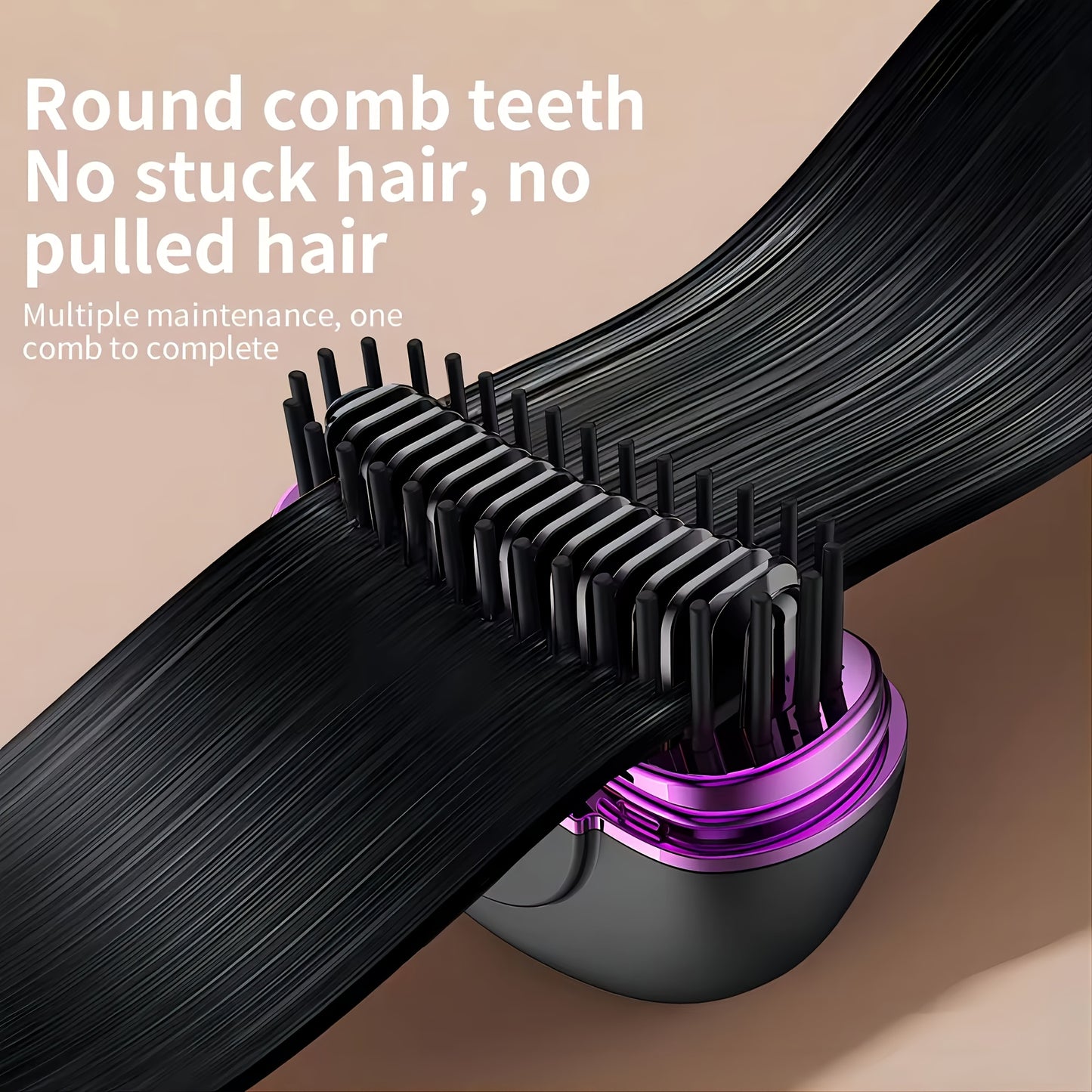 Portable Ionic Hair and Beard Straightener Brush