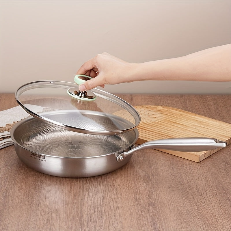 1pc Stainless Steel Non-Stick Frying Pan
