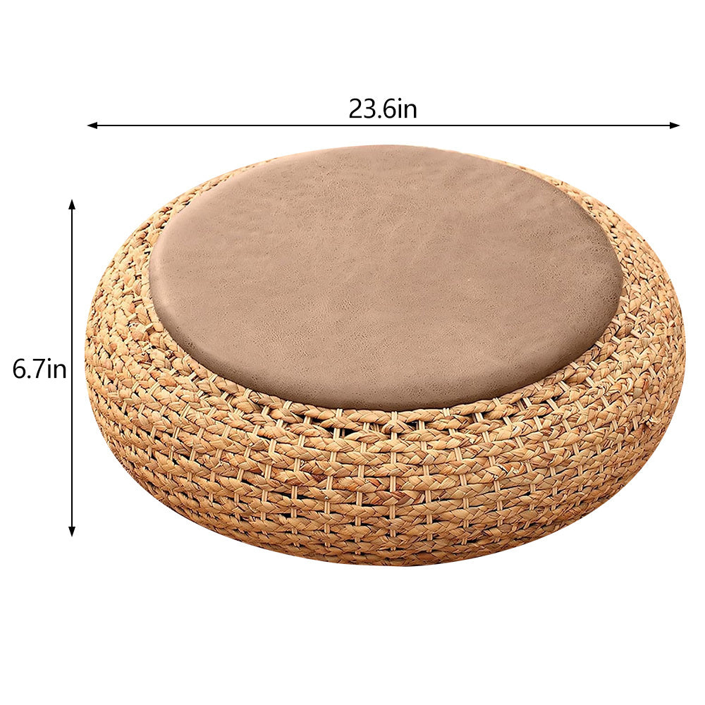 Straw Flat Seat Cushion, Tatami Floor Straw Mat Natural Cushion