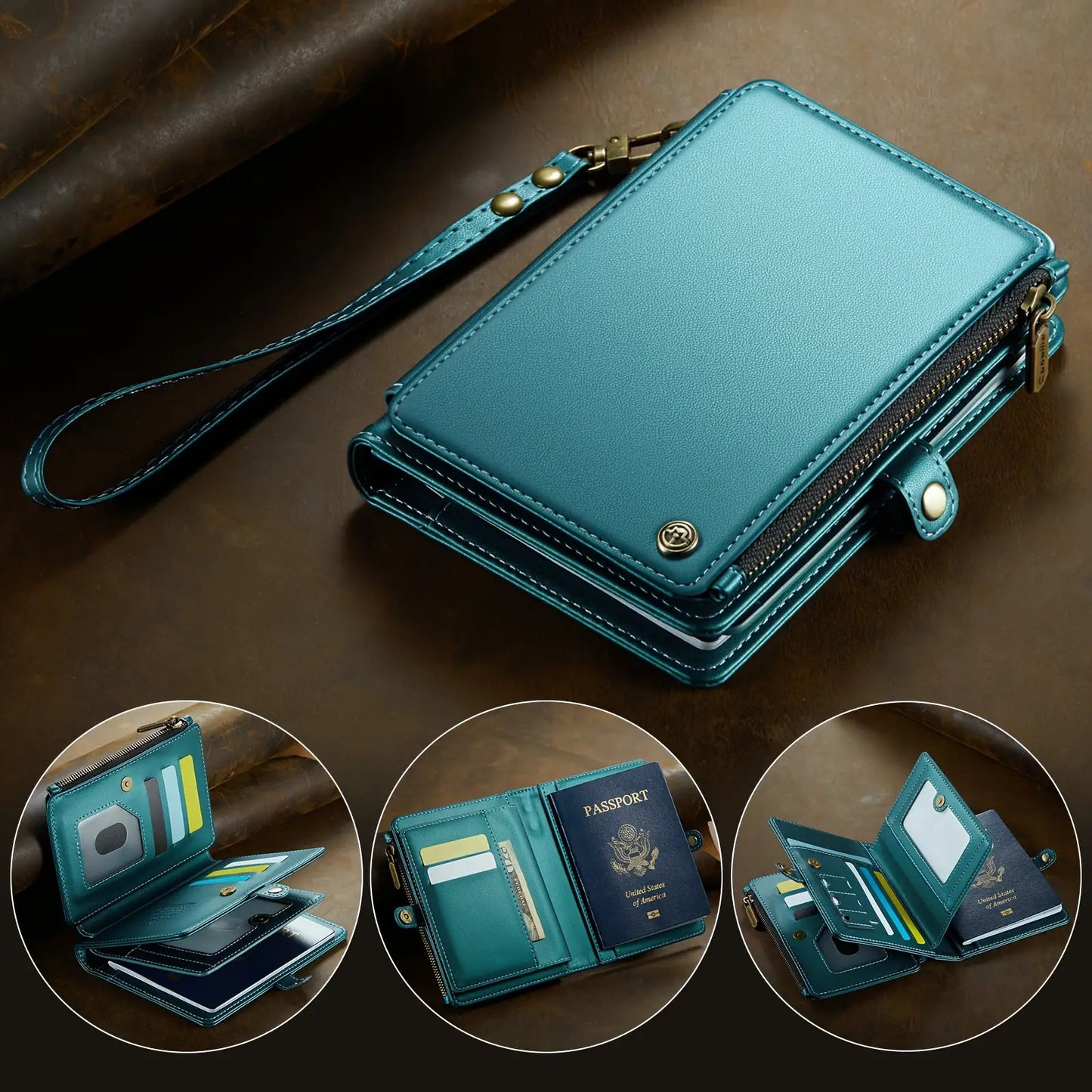 Portable Multi-card Credit Card Passport Case
