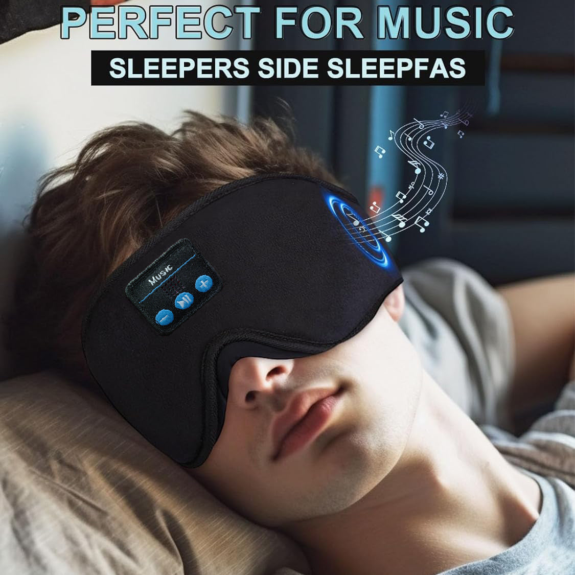 1pc 3D Sleep Mask with BT Headphones