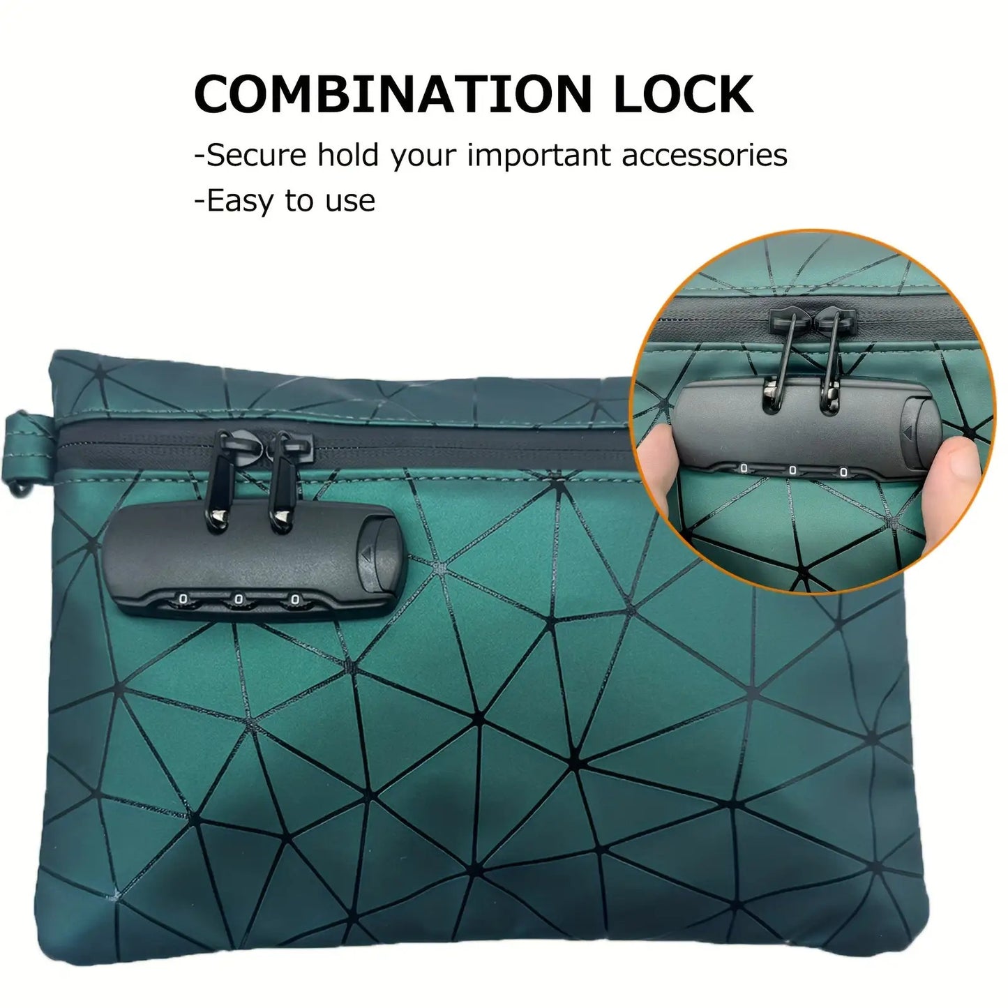 1pc Lockable Odor-Proof PU Pouch