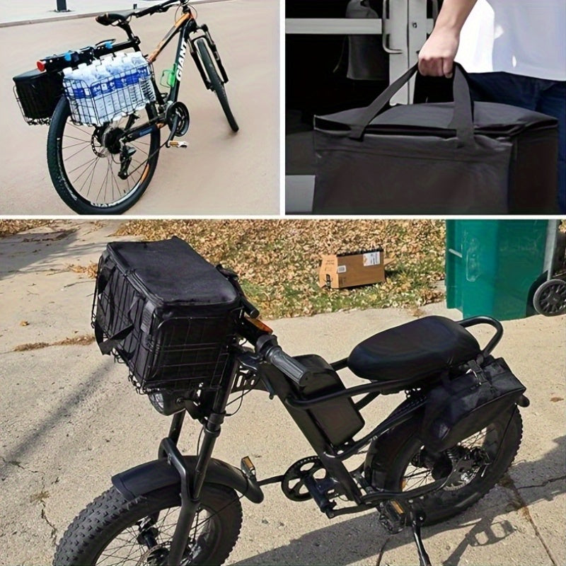 Foldable Bicycle Front Basket with Black Padded Liner