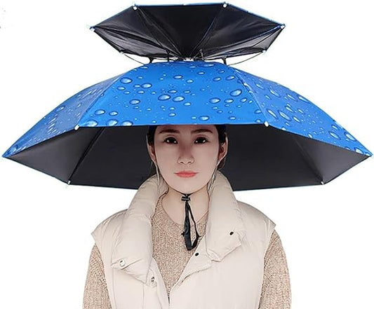 Umbrella Hat Folding Head Umbrella Sunshade Rain Hat