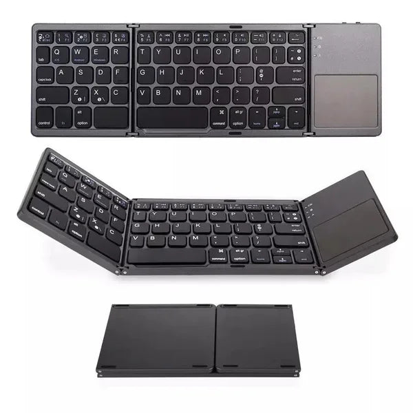 3 System Universal Triple,with Touchpad,Tablet,Computer,Wireless,Bluetooth,Foldable,Mini Keyboard