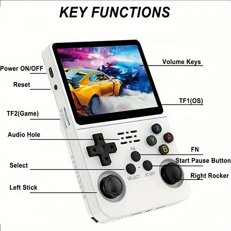 Retro Handheld Game Console R36S, Classic Entertainment with 8.89cm Clear Screen