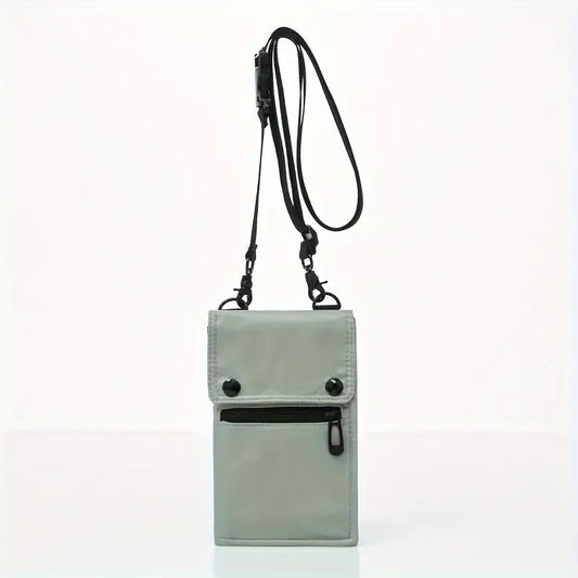 Versatile Nylon Crossbody Phone Bag with Passport Holder - Water-Resistant, Lightweight & Foldable for Travel