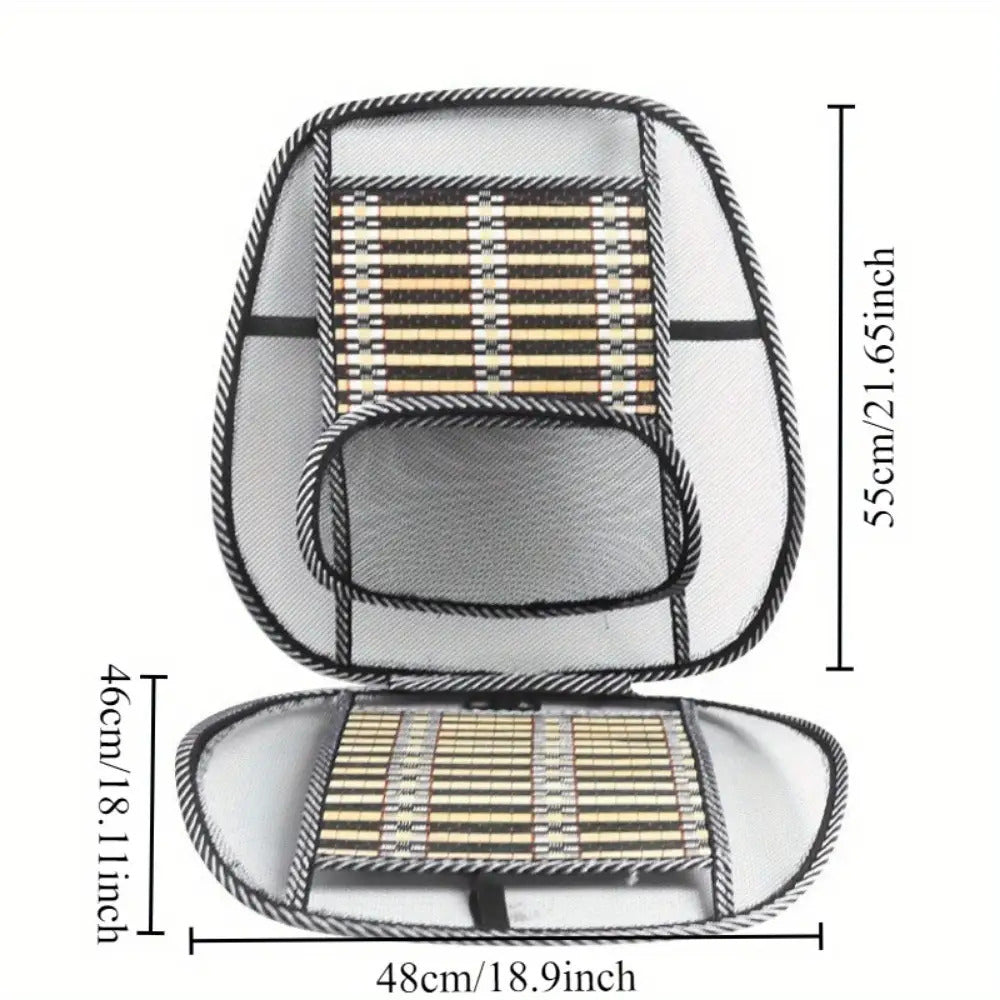 Breathable Bamboo Car Seat Cushion with Cooling Massage Pad