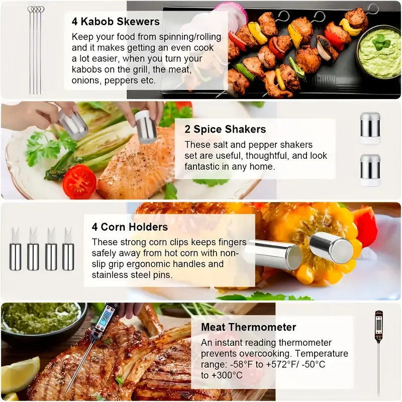 140pcs Set of Barbecue Tools with Handbag