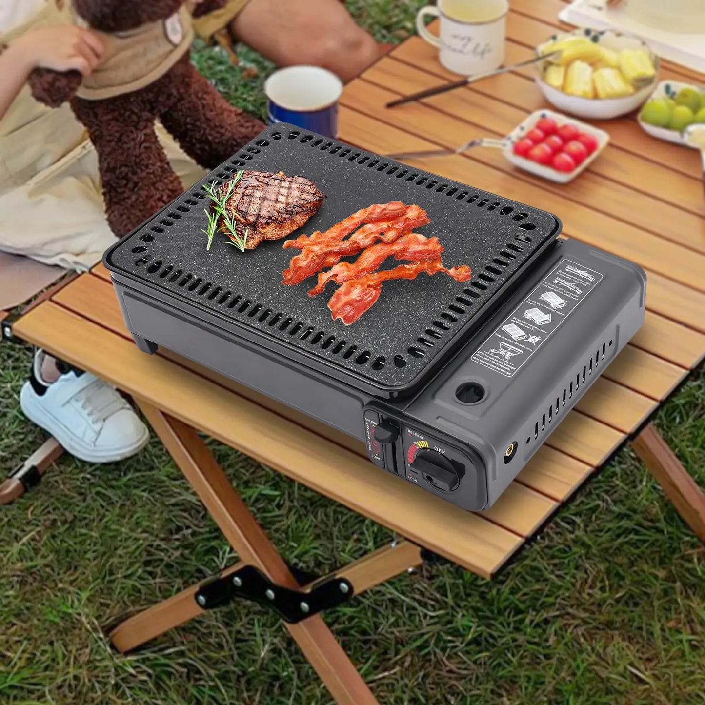 Portable Butane Grill Stove with Grill Net