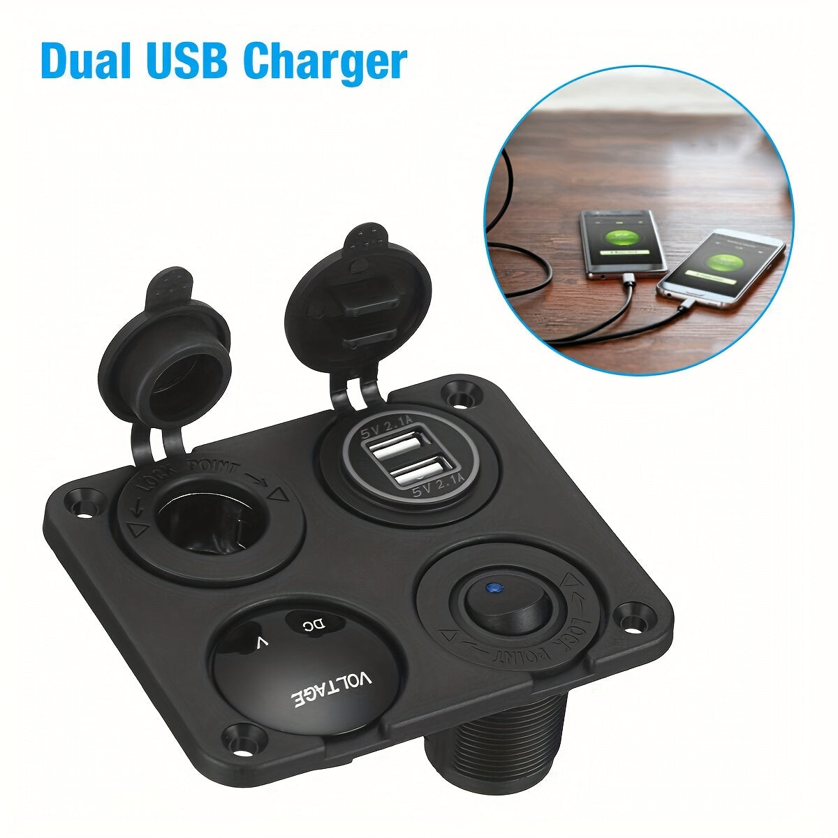 1 Panel Dual USB Charger
