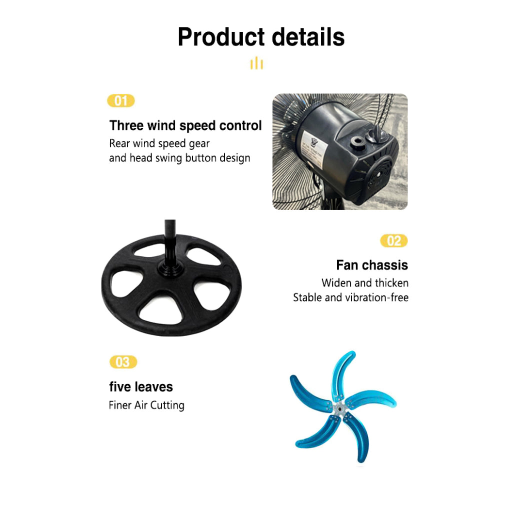 18 inch 5 Blades Strong wind Multipurpose Fan