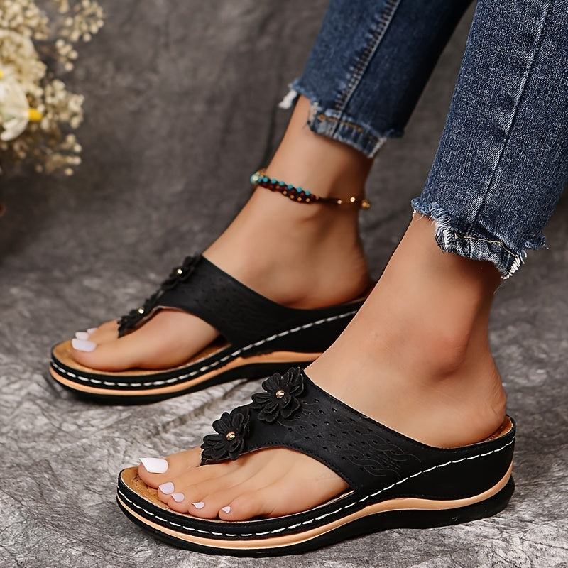 Sewn Wedge Flip-Flops