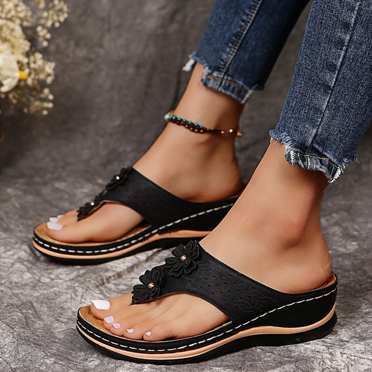 Sewn Wedge Flip-Flops
