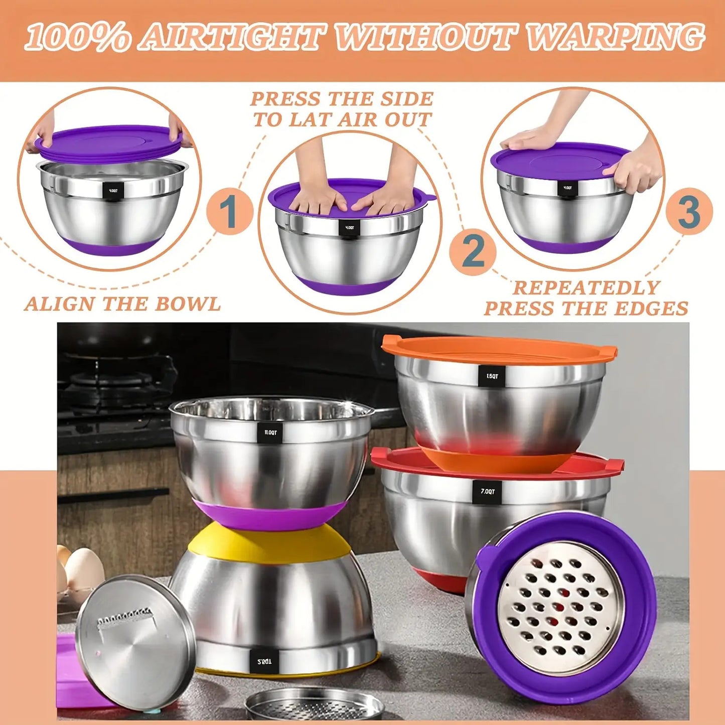 Mixing Bowls with Airtight Lids