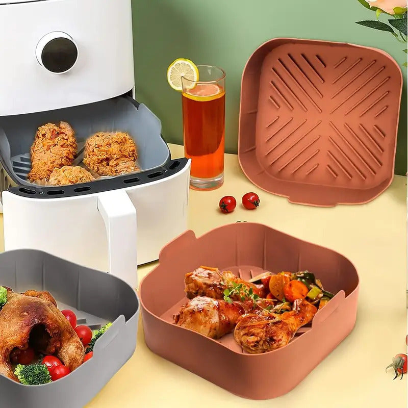 4pcs 8.27" Silicone Air Fryer Liners