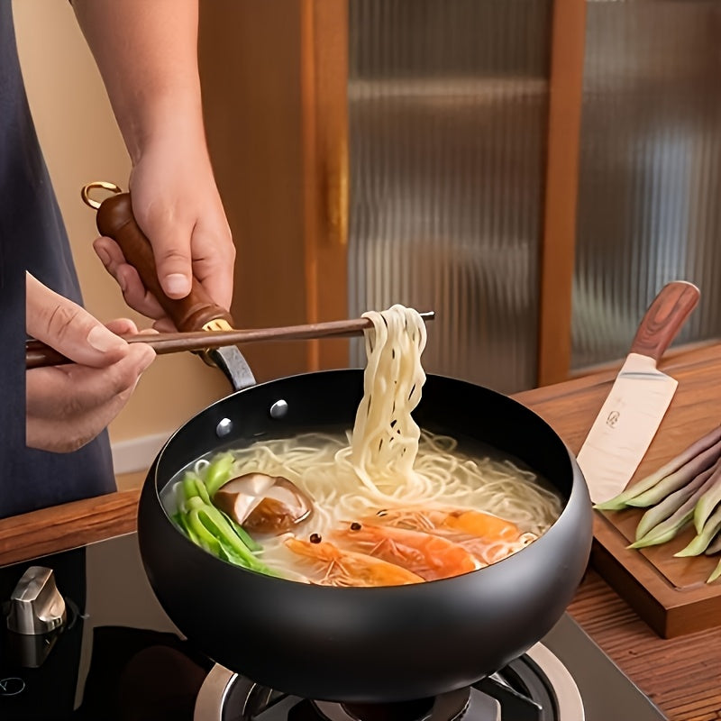 1pc Potbelly Cast Iron Pan with Lid