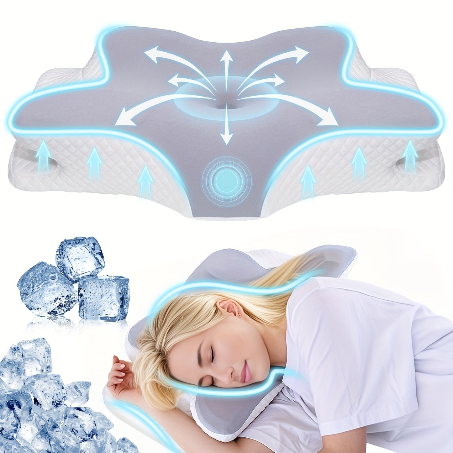 1 Butterfly-Shaped Memory Foam Pillow