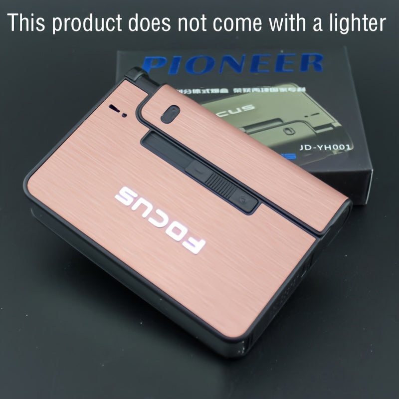 Portable Cigarette Case  with Built-in Lighter Compartment